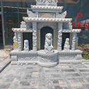 潍坊芝麻白中国黑石材套墓 花岗岩墓碑