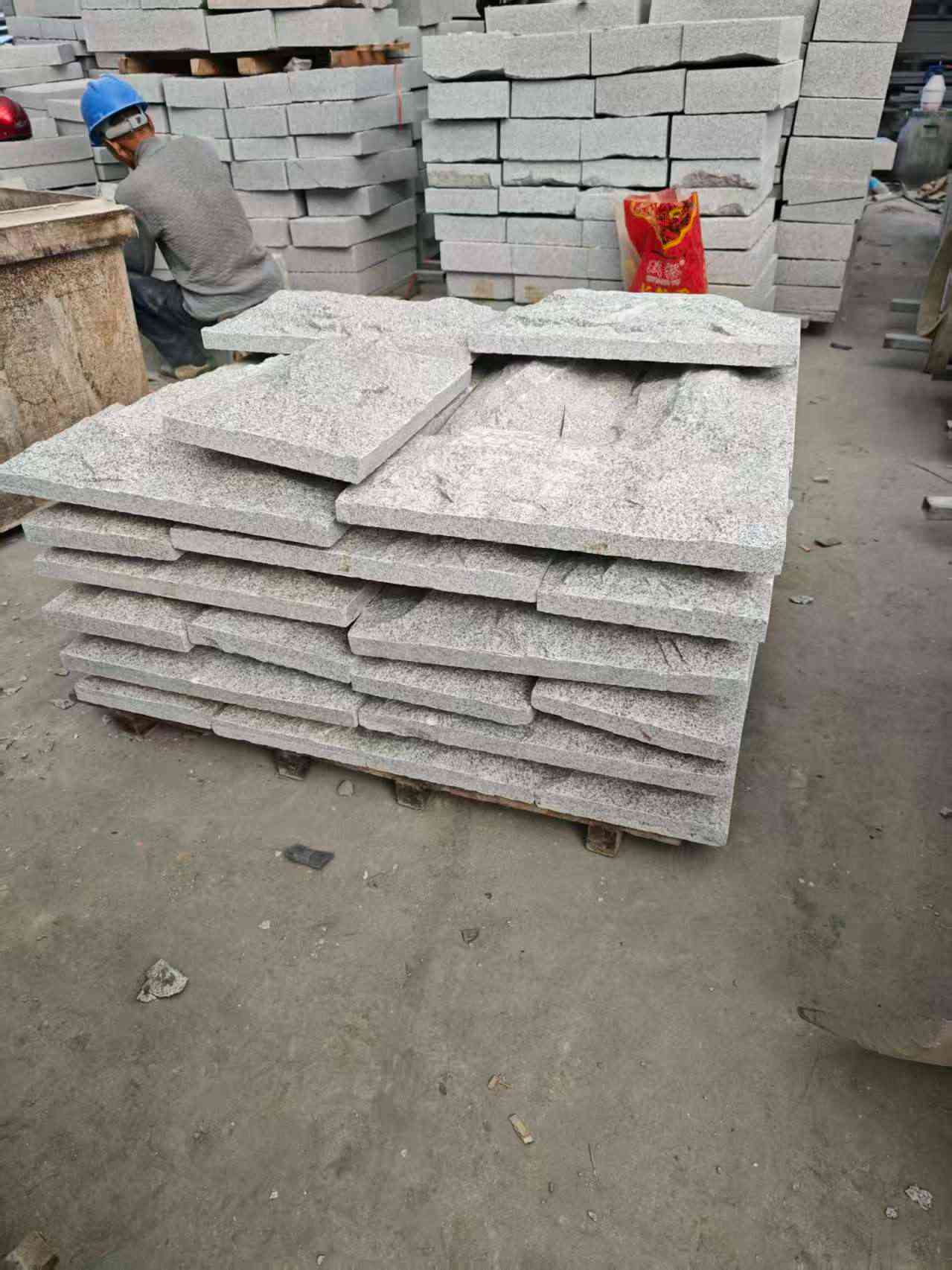 潍坊芝麻白蘑菇石，自然面